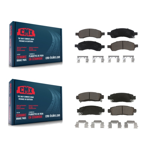 CMX  Front Rear Ceramic Brake Pad Kit for Chevrolet Trailblazer Gmc Envoy Xl Ext Buick Rainier Kcx-100251