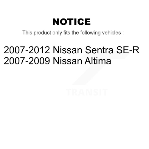 Ensemble de plaquettes de frein à disque en céramique avant arrière pour Nissan Sentra Altima KNF-100039