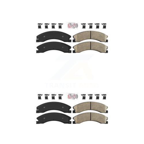 Front Rear Ceramic Disc Brake Pads Kit For GMC Chevrolet Sierra 2500 HD Silverado 3500 KNF-100361