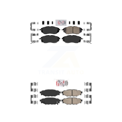 AMERIBRAKES  Front Rear Ceramic Disc Brake Pads Kit for Subaru Wrx Knf-100903