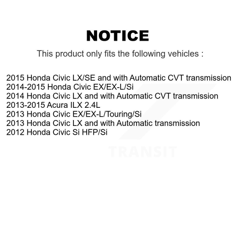 Plaquettes de frein arrière en céramique pour Honda Civic Acura ILX KNF-100302