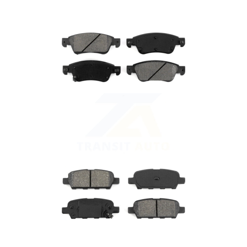 SIM  Front Rear Semi-Metallic Brake Pads Kit for Infiniti G37 G35 Q60 With 1 Piston Caliper Ksm-100101