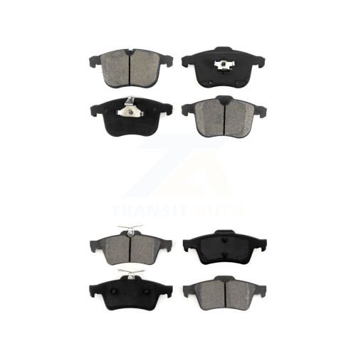 SIM  Front Rear Semi-Metallic Brake Pad Kit for 04-11 Saab 9-3 With 314MM Diameter Rotor Ksm-100094