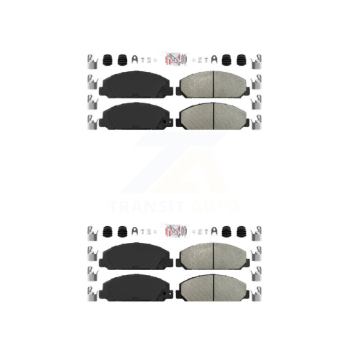 AMERIBRAKES  Front Rear Semi-Metallic Disc Brake Pads Kit for 2012-2020 Hino 195 Knf-101450