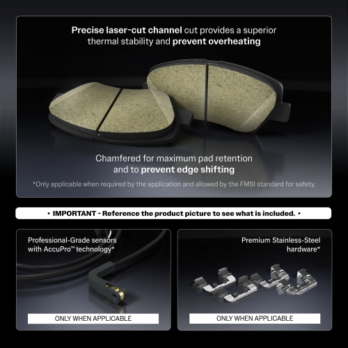 Front Rear Ceramic Brake Pads Kit For 2014-2022 Jeep Cherokee With Dual Piston Caliper KCX-100013