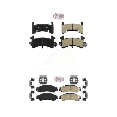 AMERIBRAKES  Front Semi-Metallic Rear Ceramic Disc Brake Pads Kit for Chevrolet S10 Gmc Sonoma Blazer Knf-101718