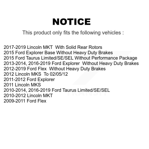 Front Rear Ceramic Brake Pads Kit For Ford Explorer Flex Taurus Lincoln MKT MKS KCX-100003