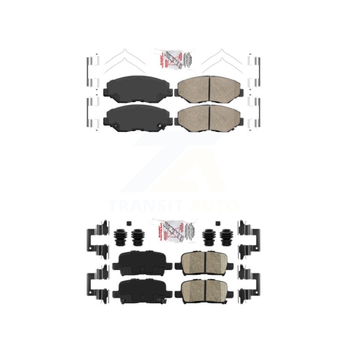 Front Rear Ceramic Disc Brake Pads Kit For 2003-2008 Honda Pilot KNF-101088