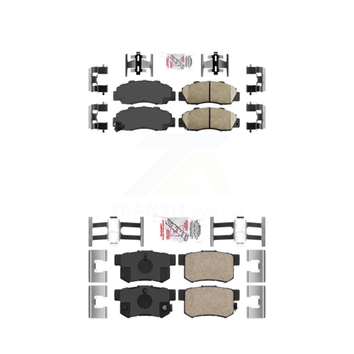 Front Rear Ceramic Disc Brake Pads Kit For Honda Accord Acura Prelude Integra Odyssey CL KNF-101008