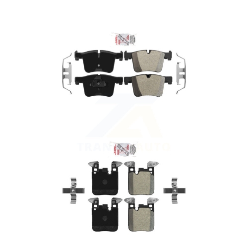 AMERIBRAKES  Front Rear Semi-Metallic Disc Brake Pads Kit for Bmw 328I With 345MM Diameter Rotor Knf-101454