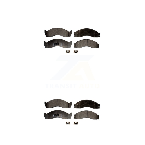 POSITIVE PLUS  Front Rear Semi-Metallic Brake Pad Kit for Ford E-450 Econoline Super Duty F-53 Motorhome Kpf-100571