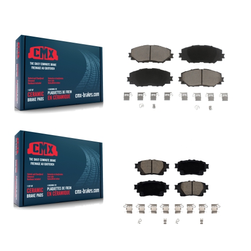 CMX  Front Rear Ceramic Brake Pad Kit for 2019 Toyota Corolla 1.8L With Electric Parking Kcx-100536