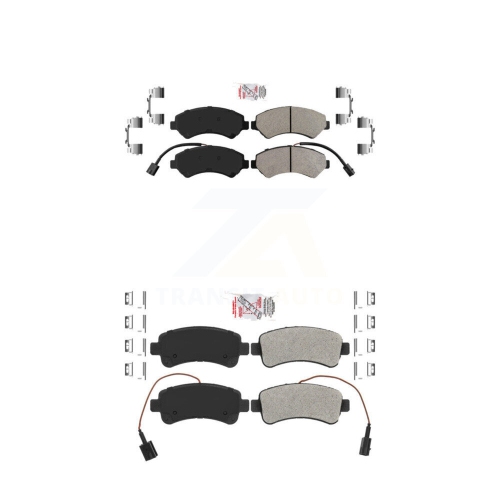 Front Rear Semi-Metallic Disc Brake Pads Kit For 2014-2020 Ram ProMaster 2500 3500 1500 KNF-101388
