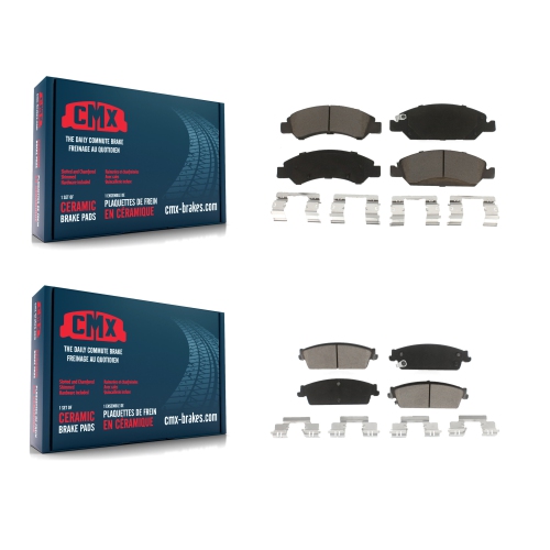 CMX  Front Rear Ceramic Brake Pads Kit for Chevrolet Gmc Sierra 1500 Silverado Avalanche Tahoe Kcx-100216