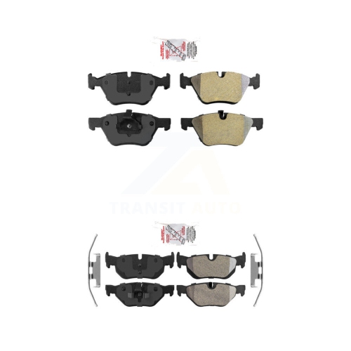 AMERIBRAKES  Front Rear Semi-Metallic Disc Brake Pads Kit for Bmw 128I X1 328Xi 328I 323I 325I 325Xi Knf-101104