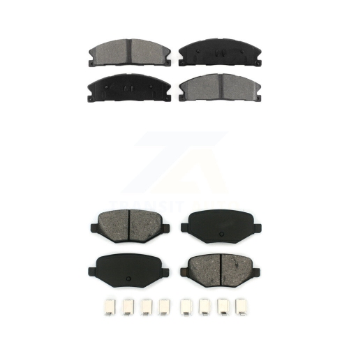 Front Rear Semi-Metallic Brake Pads Kit For Ford Explorer Police Interceptor Utility Flex KSM-100197