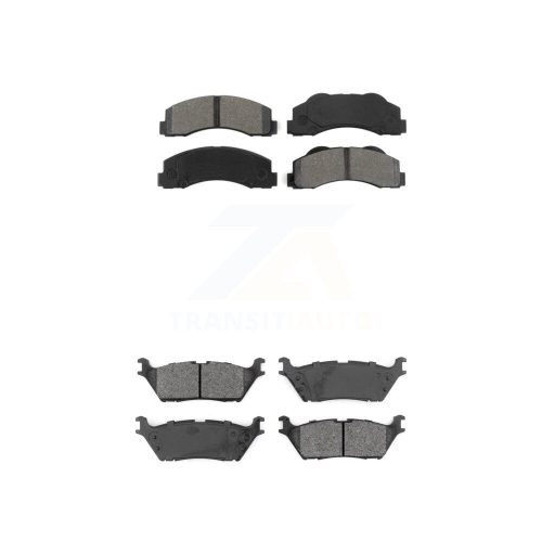 SIM  Front Rear Semi-Metallic Brake Pads Kit for 15-17 Ford F-150 With Electric Parking Ksm-100454