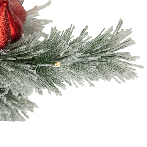 Arbre de Noël artificiel en pin de Noël en pot et en pot, 2 pi, lumières à DEL blanc chaud