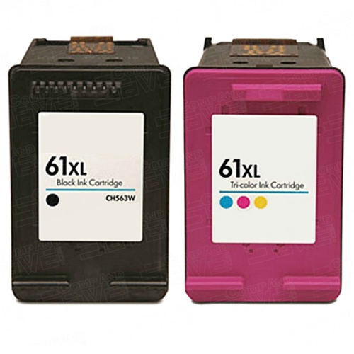 INKHOUSE  Bestink Compatible Ink for HP 61Xl & Tri Color Remanufactured Ink Cartridge Combo Pack - (High Capacity Of HP 61) In Black