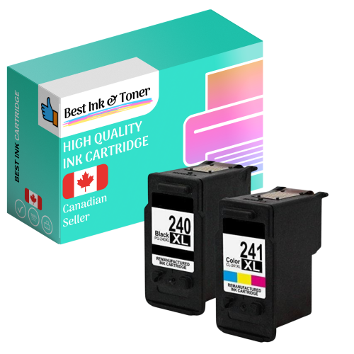 Bestink Compatible Canon PG-240xl Black & CL-241XL Colors High Yield Ink Cartridge Combo