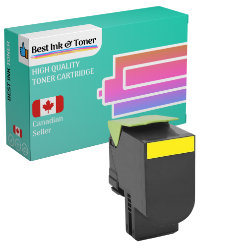 Best Ink Compatible for Lexmark 80C1HY0 Compatible Yellow Toner Cartridge High Yield - CX410de,CX410dte,CX410e,CX510de,CX510dhe