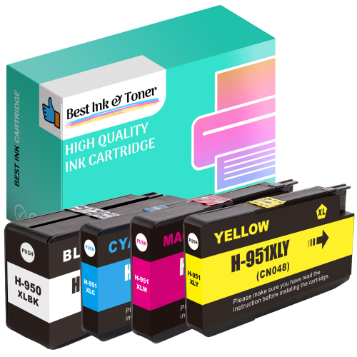 INKHOUSE Bestink Compatible Ink for HP 950Xl Black & 951Xl Color New Compatible Inkjet Cartridge High Yield Combo Pack