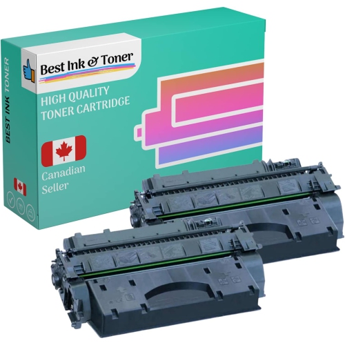 Bestink Compatible Toner for HP 55X CE255X x 2 Black High Yield Toner Cartridge for use in LaserJet M525, P3010, P3015, Pro M521