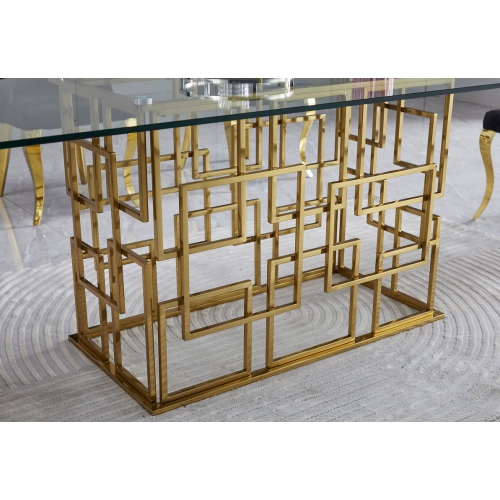 Zenith Gold with Angelina Black Dining Set
