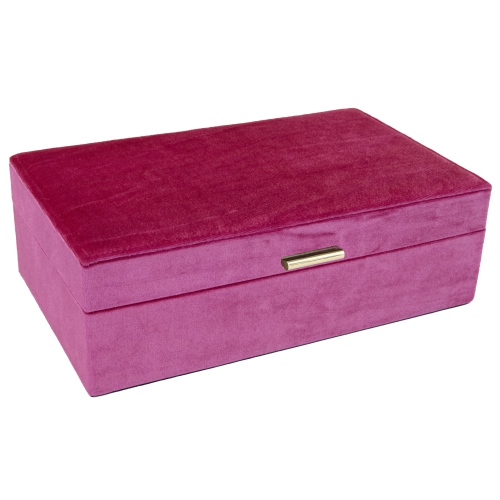 Mele and Co Jewel Magenta Velvet Jewelry Box
