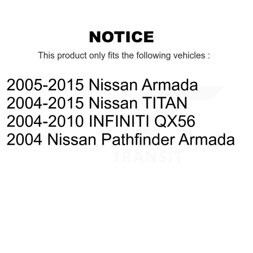 Disques de frein arrière et plaquettes en céramique pour Nissan TITAN Armada INFINITI QX56 Pathfinder K8&nbsp;A-101121