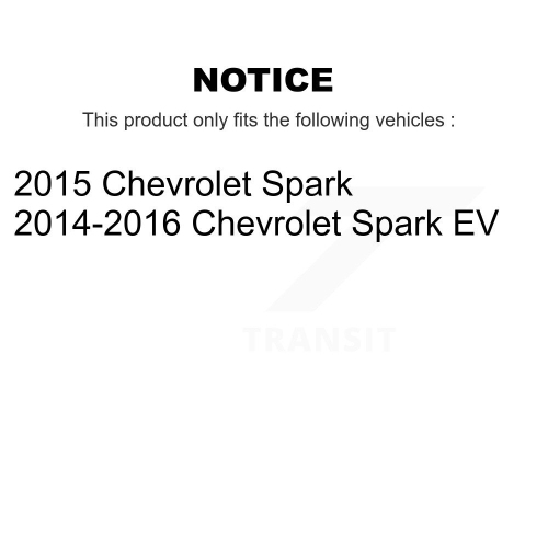 Disques de frein arrière et plaquettes en céramique pour Chevrolet Spark EV K8 A-101146