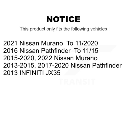 Front Rear Ceramic Pad & Disc Brake Rotors Kit For Nissan Murano Pathfinder INFINITI JX35 K8A-102608