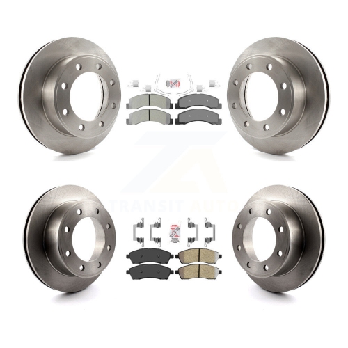 TRANSIT AUTO  Front Rear Semi-Metallic Pad Disc Brake Rotor Kit for Ford F-250 Super Duty Excursion 4Wd K8A-101432
