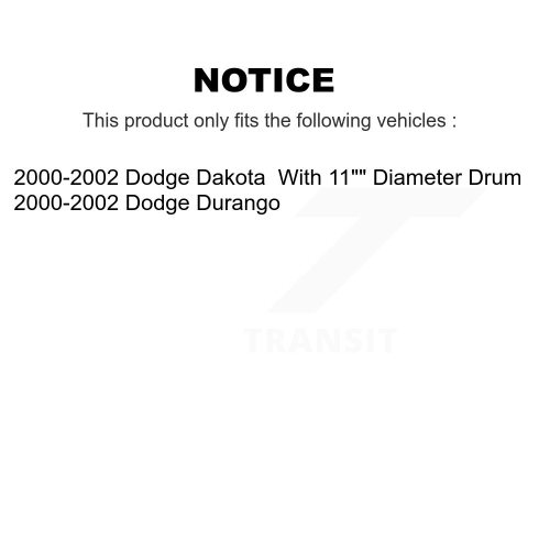 Front Rear Disc Brake Rotor Semi-Metallic Pad And Drum Kit For Dodge Dakota Durango K8A-100133