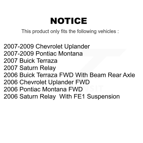 Kit de disque de frein avant à plaquette en céramique arrière pour relais Pontiac Montana Chevrolet Uplander Buick 8&nbsp;A-102106