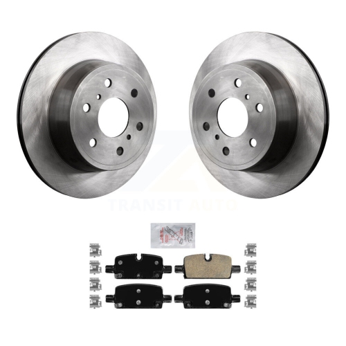 TRANSIT AUTO  Rear Disc Brake Rotors Ceramic Pad Kit for 2019 Gmc Sierra 1500 With Manual Parking K8A-101070