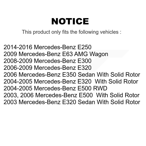 Rear Brake Rotor Semi-Metallic Pad Kit For Mercedes-Benz E350 E320 E250 E300 E500 E63 AMG K8A-101156