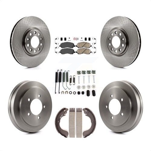 TRANSIT AUTO  Front Rear Brake Rotors Ceramic Pad Drum Kit (7PC) for 2017 Jeep Compass Rear Brakes K8A-100141