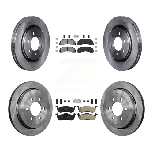 TRANSIT AUTO  Front Rear Semi-Metallic Pad & Disc Brake Rotor Kit for Ford Expedition Lincoln Navigator K8A-101533