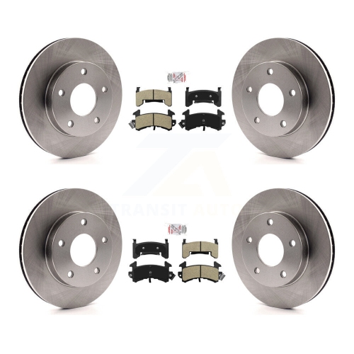 Ensemble de disques de frein à plaquettes semi-métalliques avant arrière pour Cadillac Eldorado Buick Riviera Seville K8&nbsp;A-102991