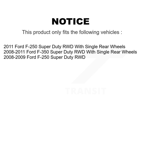 Moyeu de disque de frein avant et jeu de plaquettes semi-métalliques pour Ford F-350 Super Duty F-250 RWD 8 A-100059