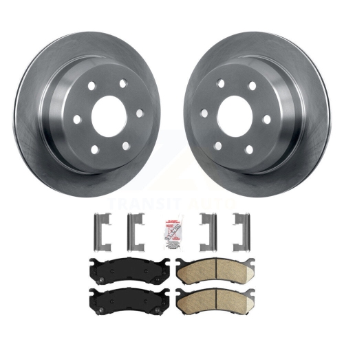 Rear Disc Brake Rotor Ceramic Pad Kit For Chevrolet Silverado 2500 HD ...