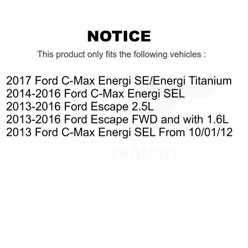 Plaquettes de frein avant arrière en céramique et disques de frein pour Ford Escape C-Max K8 A-102143