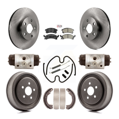 Front Rear Disc Brake Rotors Semi-Metallic Pads And Drum Kit For Chevrolet Cavalier K8A-105524