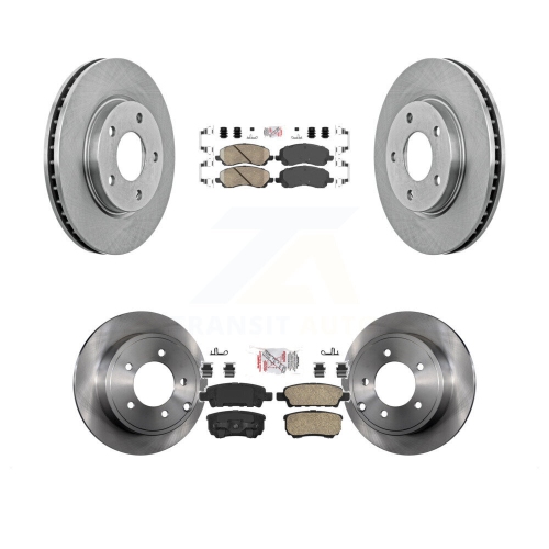 Front Rear Ceramic Pads And Disc Brake Rotors Kit For Mitsubishi Lancer Dodge Caliber K8A-101645
