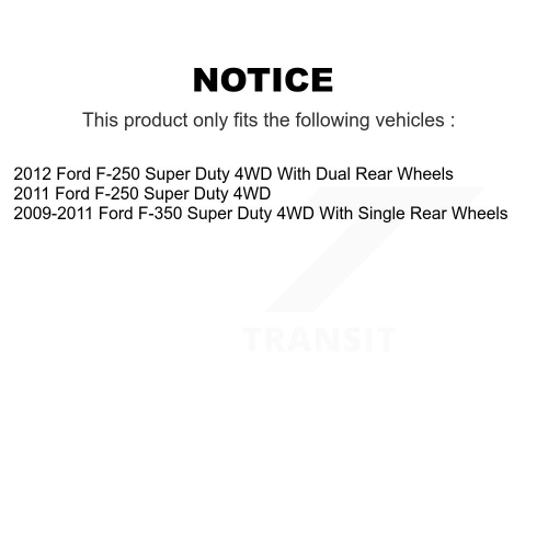 Front Rear Semi-Metallic Pad And Disc Brake Rotor Kit For Ford F-350 Super Duty F-250 4WD K8A-101602