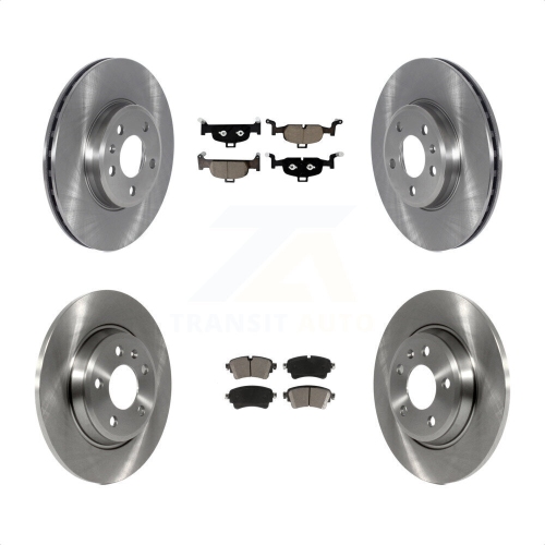 TRANSIT AUTO  Front Rear Disc Brake Rotors And Ceramic Pads Kit for 2019 Audi A4 With Solid Rotor K8C-103243