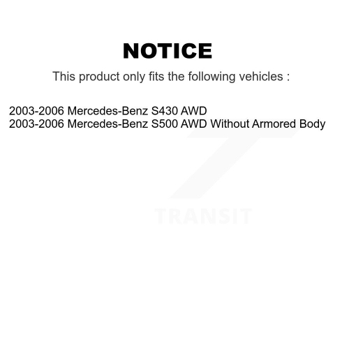 Kit de disque de frein arrière et de plaquettes semi-métalliques pour Mercedes-Benz S430 S500 2003-2006 K8&nbsp;A-101157