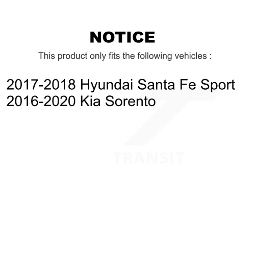Disques de frein avant recouverts et ensemble de plaquettes en céramique pour Kia Sorento Hyundai Santa Fe Sport KGA-100979