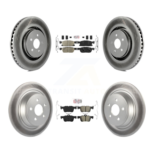 Front Ceramic Rear Semi-Metallic Pad Coat Brake Rotors Kit For Ford Edge Lincoln Nautilus KGA-102538